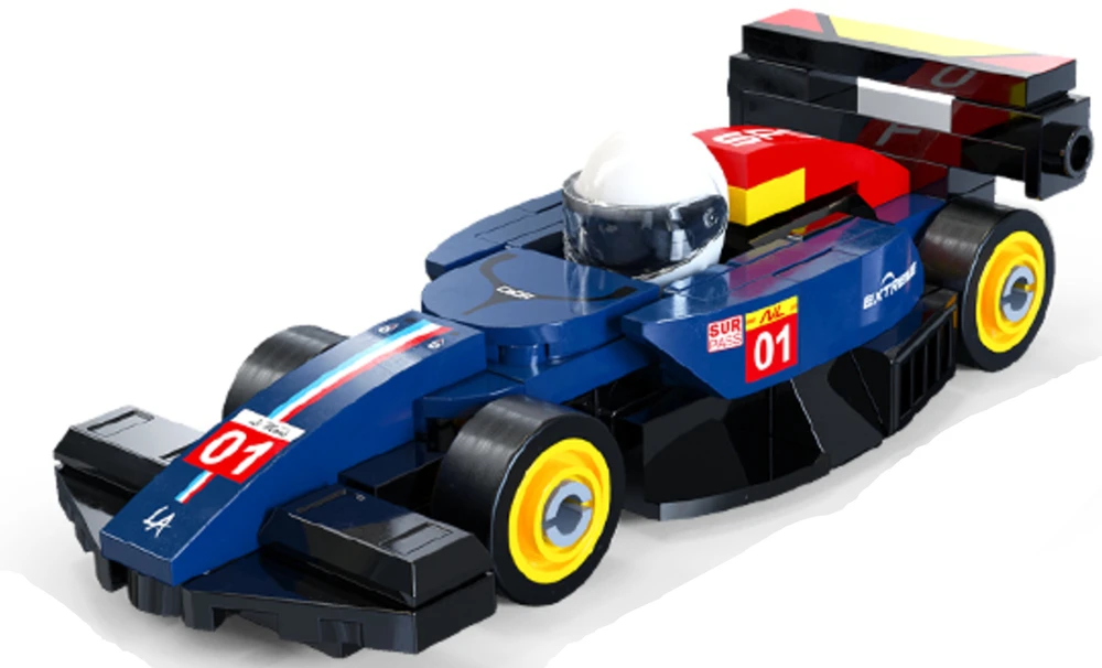 Klocki konstrukcyjne CaDA wyścigówka Samochód wyścigowy Circuit Racing Car Dark Mėlyna 70 dalys