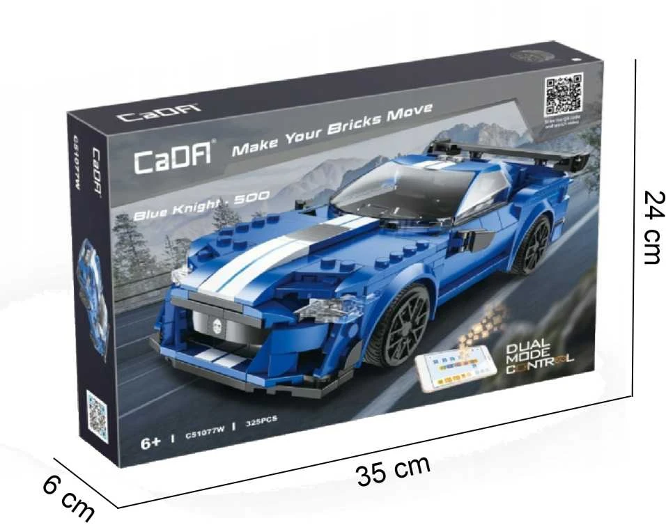 CaDA konstruktorius-nuotoliniu būdu valdomas lenktyninis automobilis „Blue Knight 500“ (C51077W)