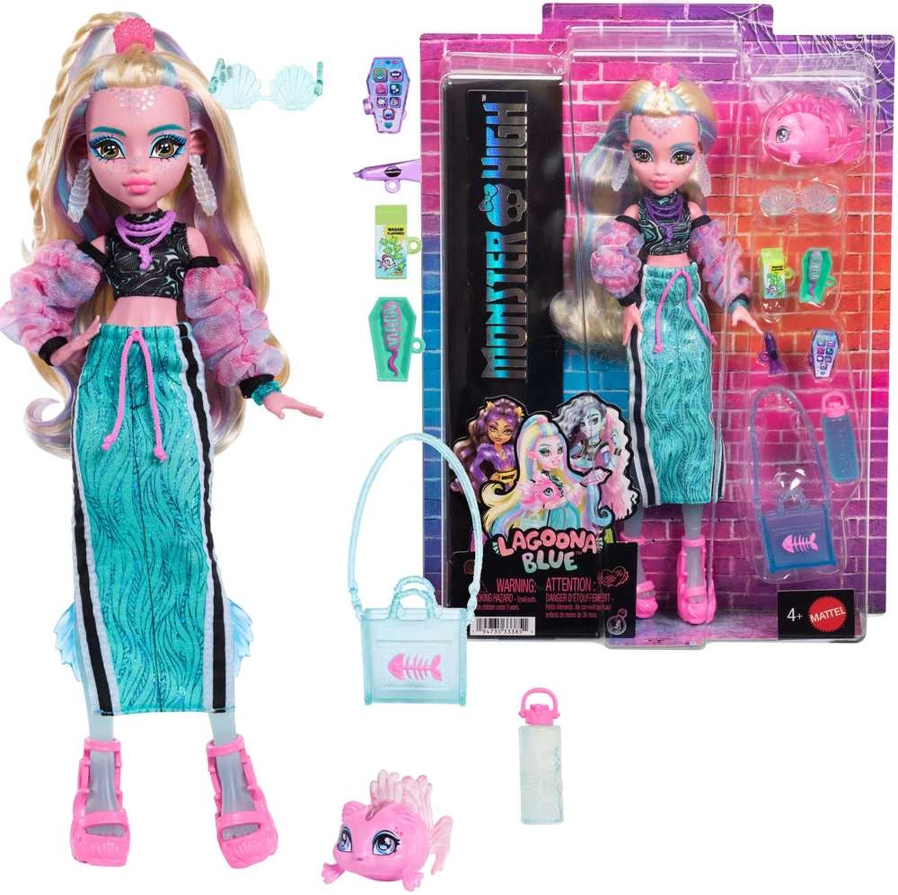Mattel MONSTER HIGH lėlė Lagūna (atnaujinta) (JHK33)