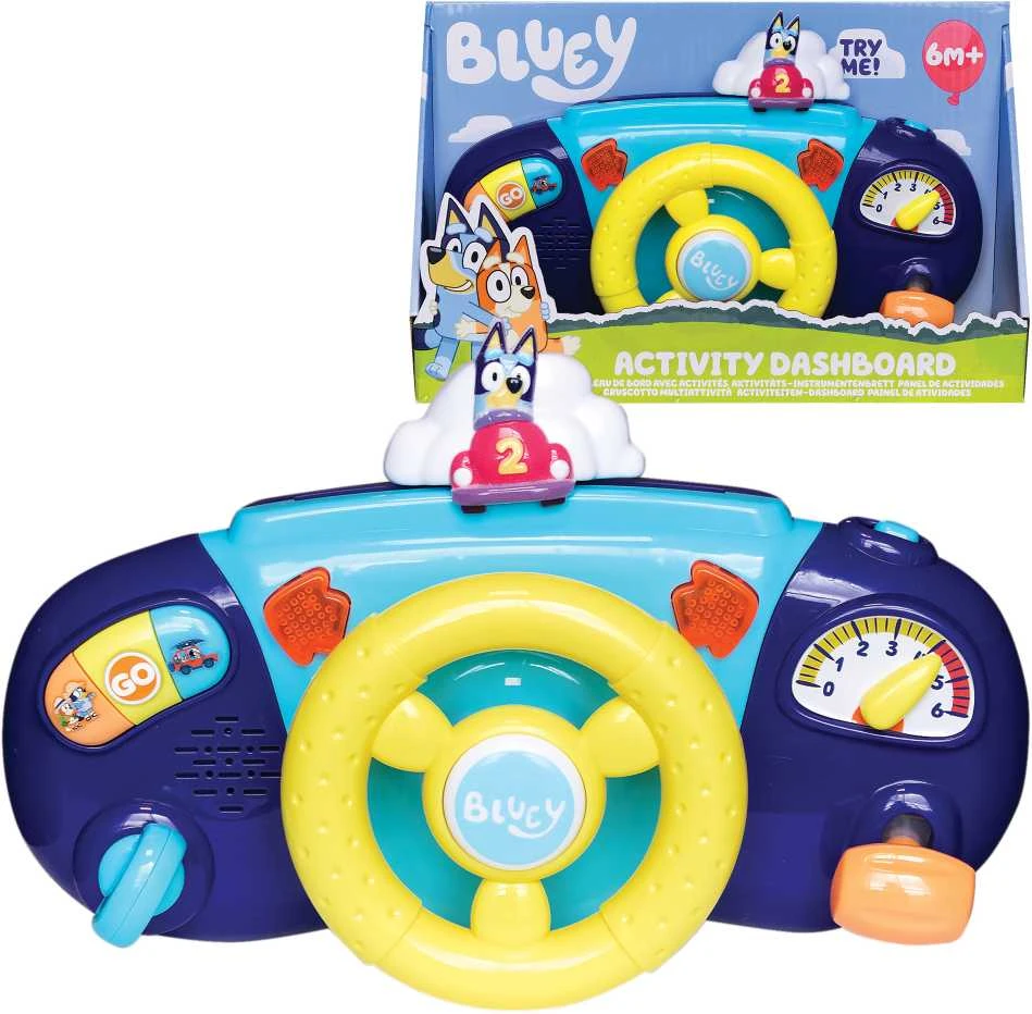 Bluey interaktyvus žaislinis automobilio vairas