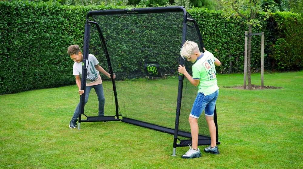 Mobilūs futbolo vartai su atmušimo sienelė Exit Coppa 220x170x80cm