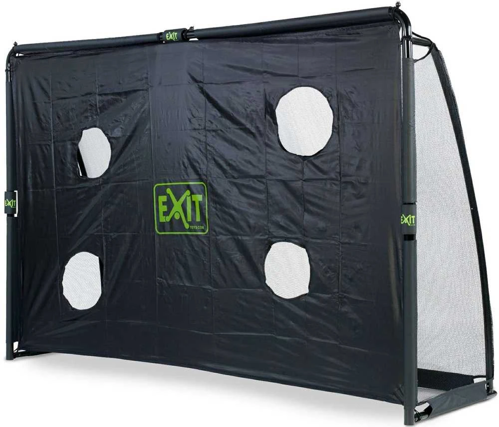 Mobilūs futbolo vartai su atmušimo sienelė Exit Finta 300x200x90cm