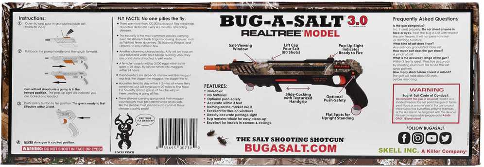 Ginklas musėms uodams ekologiškas karabinas druskai Bug-A-Salt 3.0 Realtree Camo BS-63-RC
