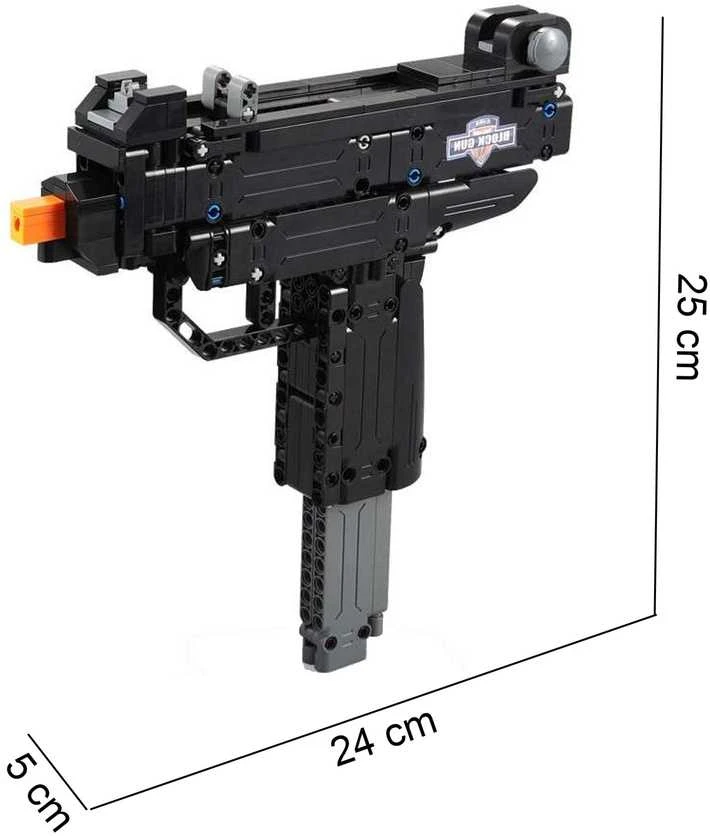 Cada C81008W blokuoja ginklą, šaudo iš automato Micro UZI + šovinių