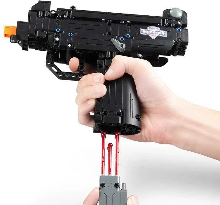 Cada C81008W blokuoja ginklą, šaudo iš automato Micro UZI + šovinių