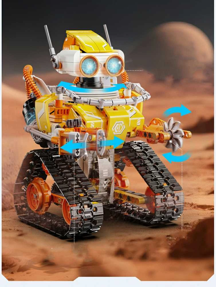 CADA CODE robotų blokų rinkinys, modelis W.BOT RC, nuotoliniu būdu valdomas Dual Mode 455