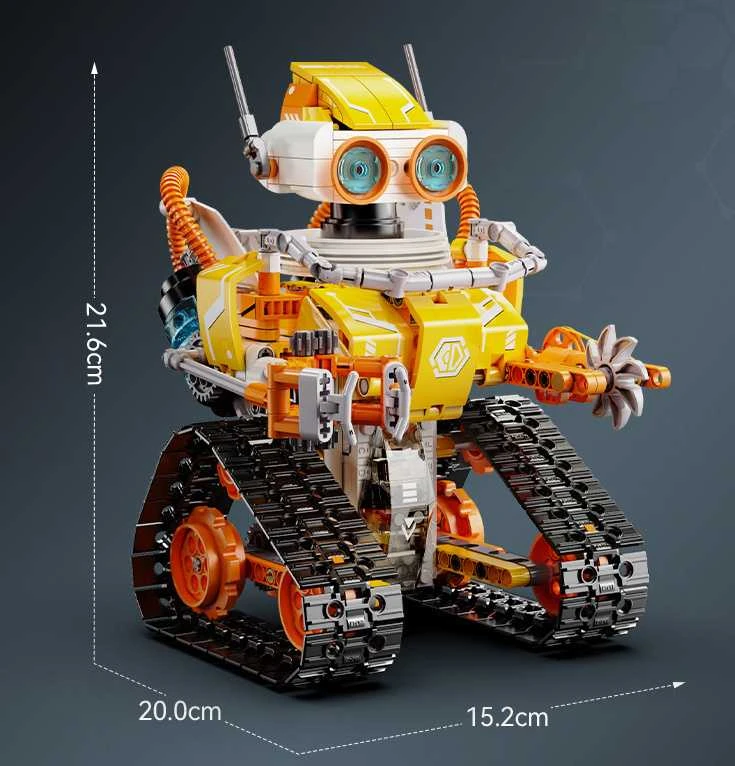 CADA CODE robotų blokų rinkinys, modelis W.BOT RC, nuotoliniu būdu valdomas Dual Mode 455