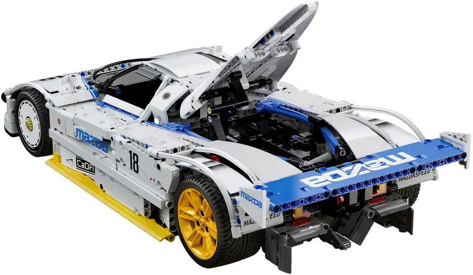 CaDA konstruktoriaus kaladėlės lenktyninis automobilis 50 cm 1:10 Mazda 787B sportinis automobilis 1797 detalės