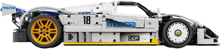 CaDA konstruktoriaus kaladėlės lenktyninis automobilis 50 cm 1:10 Mazda 787B sportinis automobilis 1797 detalės