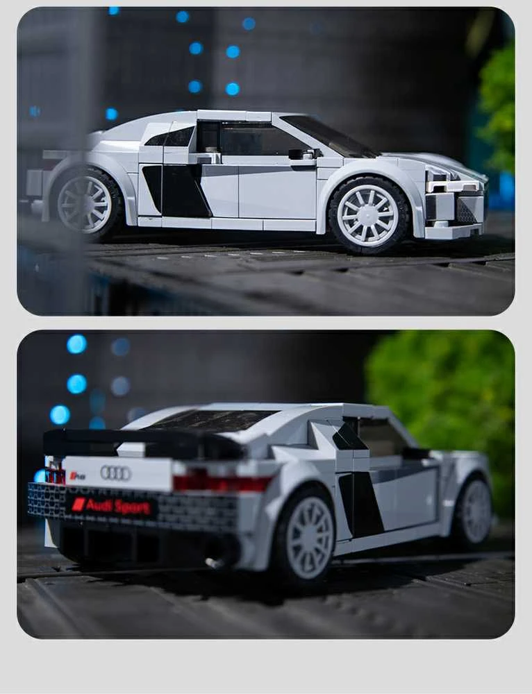 CaDA lenktyninis automobilis Audi R8 kupė sportinis automobilis 199 detalės
