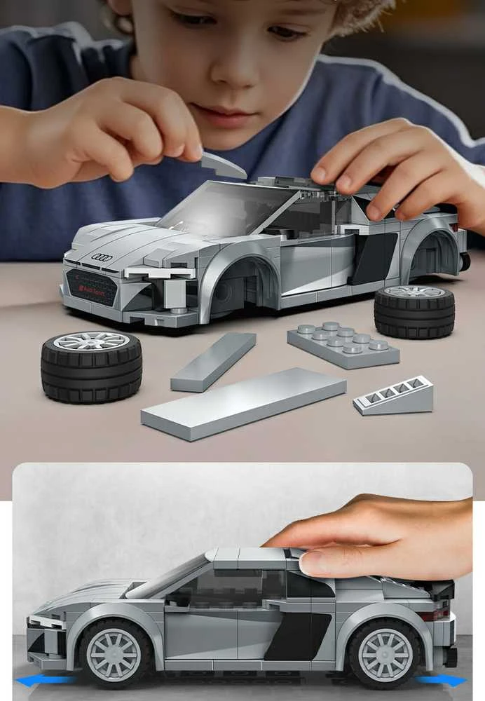 CaDA lenktyninis automobilis Audi R8 kupė sportinis automobilis 199 detalės