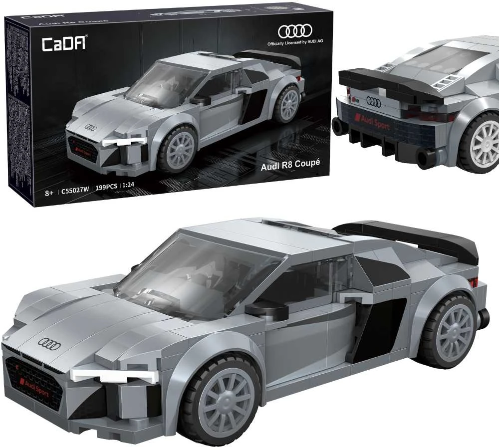 CaDA lenktyninis automobilis Audi R8 kupė sportinis automobilis 199 detalės