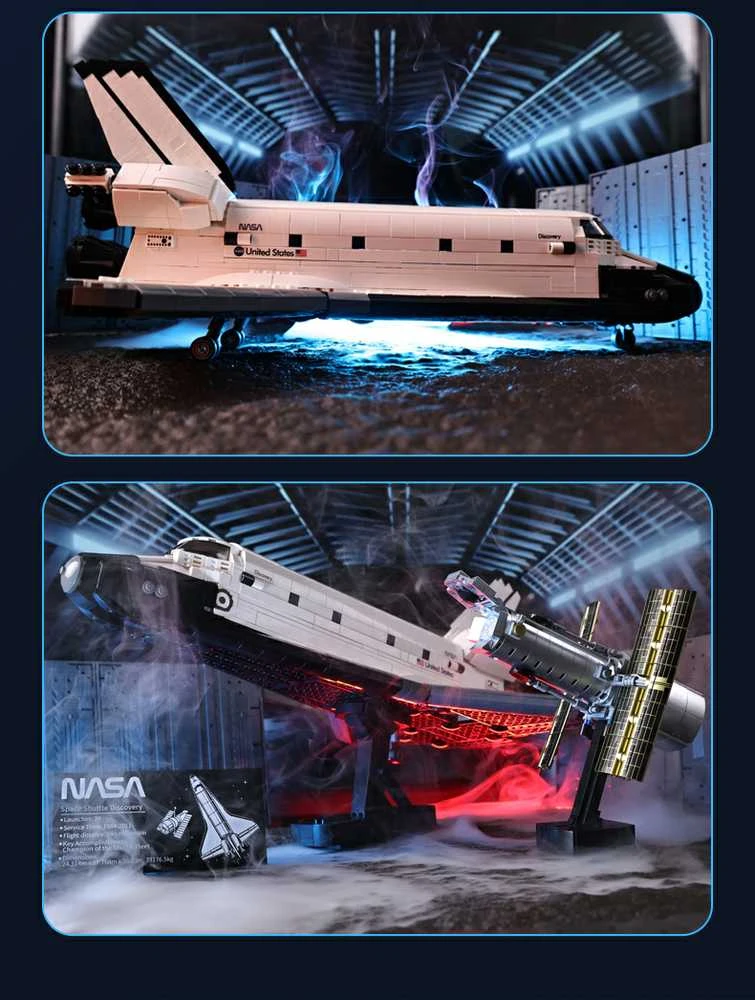 „CaDA Master NASA“ konstruktoriaus kaladėlės, erdvėlaivio „Discovery Space Shuttle“ modelis, 1827 detalės