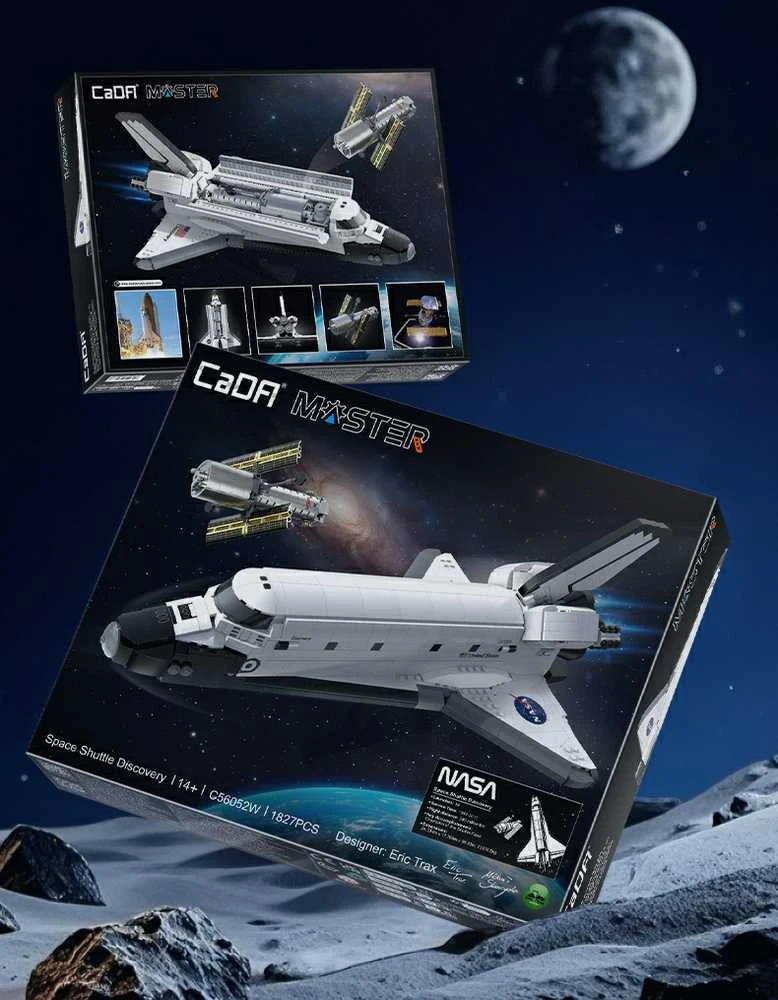 „CaDA Master NASA“ konstruktoriaus kaladėlės, erdvėlaivio „Discovery Space Shuttle“ modelis, 1827 detalės