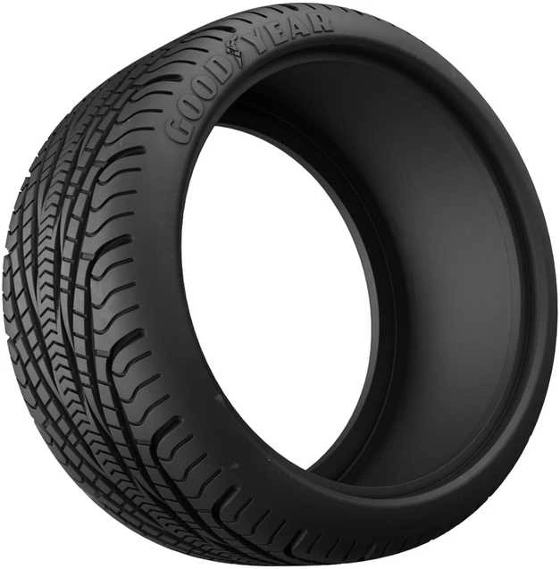 CaDA licencijuotas padangų komplektas Goodyear 1:10 RC transporto priemonėms ir statiniams modeliams 4 dalys D014-003
