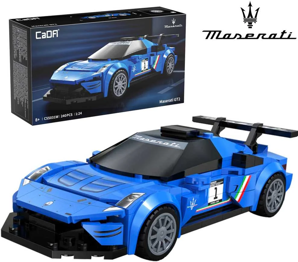 CaDA Statybiniai blokai Automobilis 15,5 cm lenktyninis automobilis Maserati GT2 Transporto priemonė 240 vnt 1:24 C55031W