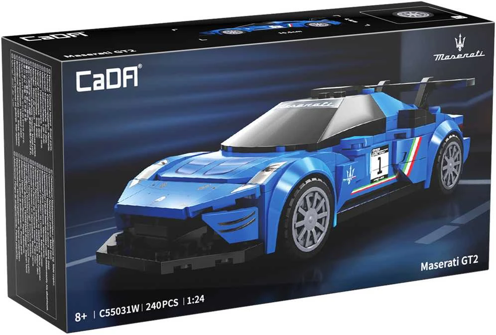 CaDA Statybiniai blokai Automobilis 15,5 cm lenktyninis automobilis Maserati GT2 Transporto priemonė 240 vnt 1:24 C55031W