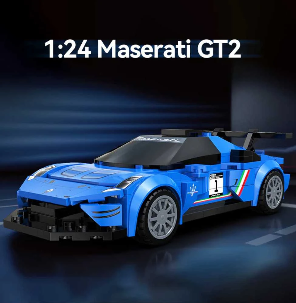 CaDA Statybiniai blokai Automobilis 15,5 cm lenktyninis automobilis Maserati GT2 Transporto priemonė 240 vnt 1:24 C55031W