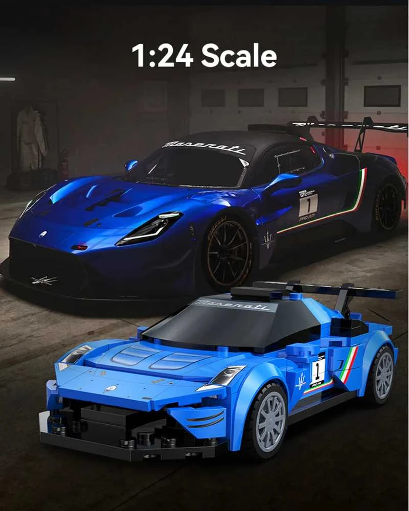 CaDA Statybiniai blokai Automobilis 15,5 cm lenktyninis automobilis Maserati GT2 Transporto priemonė 240 vnt 1:24 C55031W