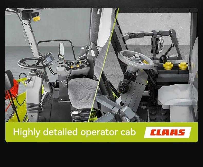 CaDA statybiniai blokai Claas Dominator 370 kombaino mastelis 1:17 58 cm 4567 elementai