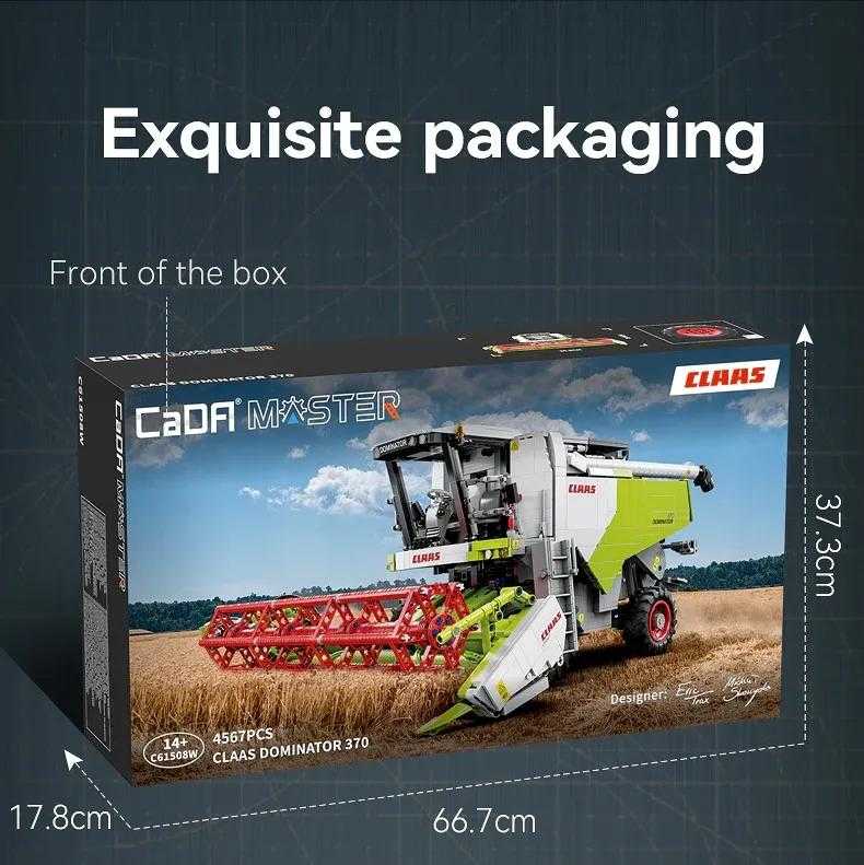 CaDA statybiniai blokai Claas Dominator 370 kombaino mastelis 1:17 58 cm 4567 elementai