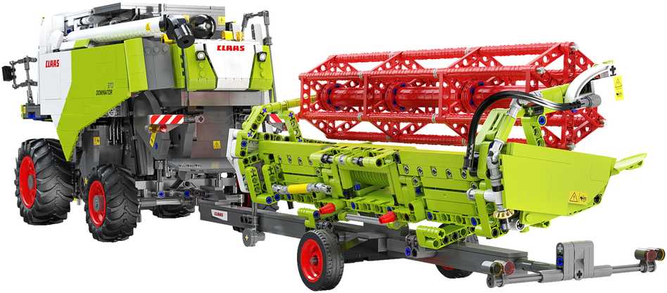 CaDA statybiniai blokai Claas Dominator 370 kombaino mastelis 1:17 58 cm 4567 elementai
