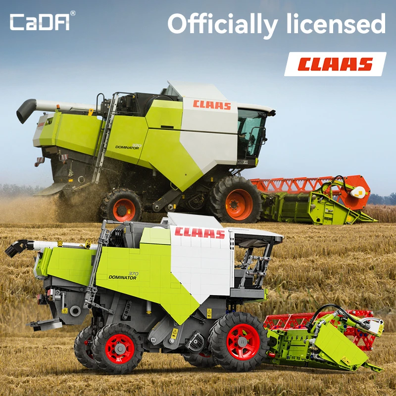 CaDA statybiniai blokai Claas Dominator 370 kombaino mastelis 1:17 58 cm 4567 elementai