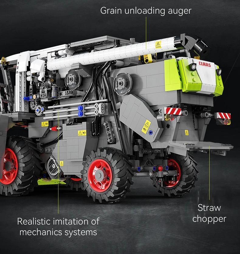 CaDA statybiniai blokai Claas Dominator 370 kombaino mastelis 1:17 58 cm 4567 elementai