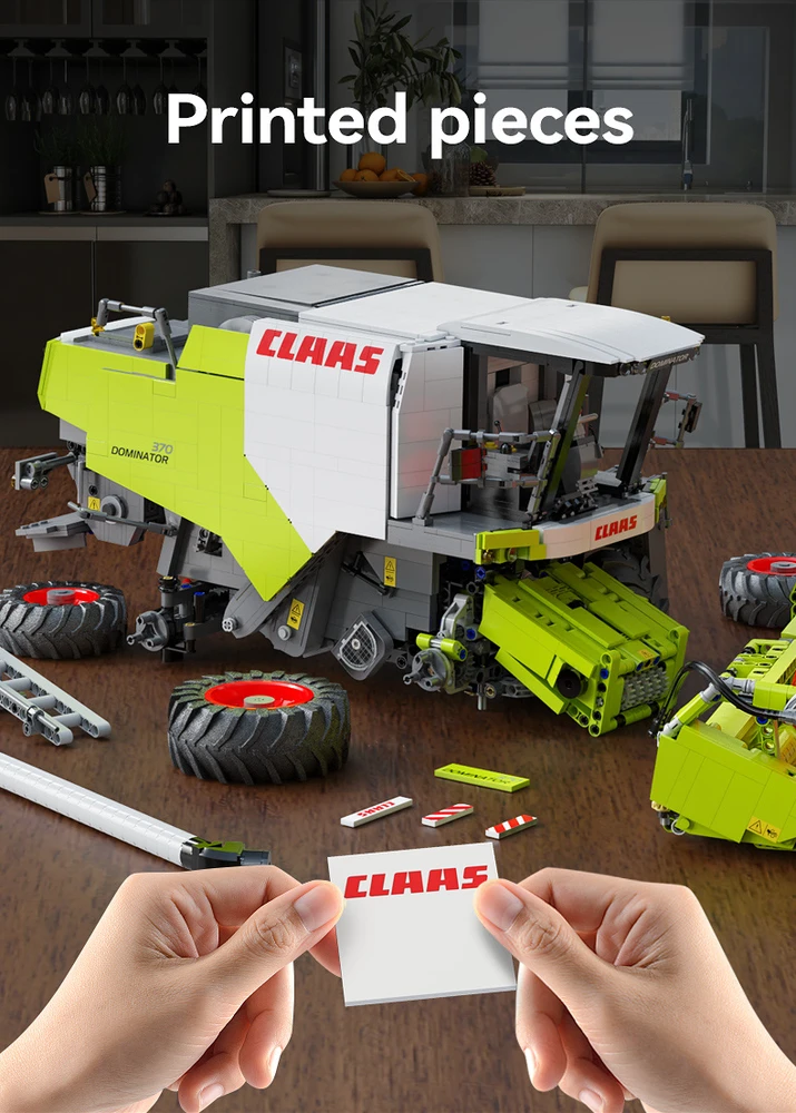 CaDA statybiniai blokai Claas Dominator 370 kombaino mastelis 1:17 58 cm 4567 elementai