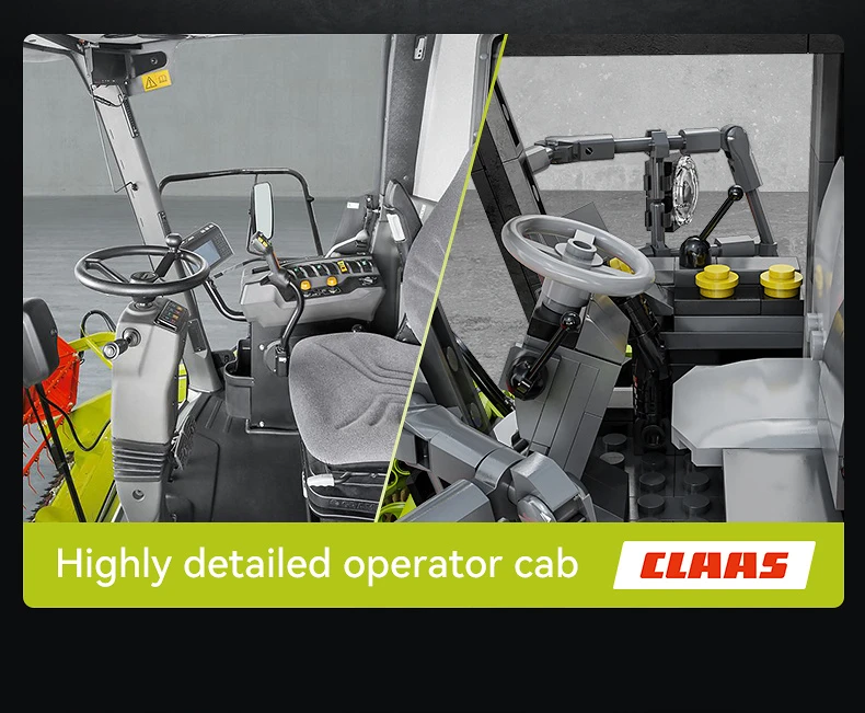 CaDA statybiniai blokai Claas Dominator 370 kombaino mastelis 1:17 58 cm 4567 elementai