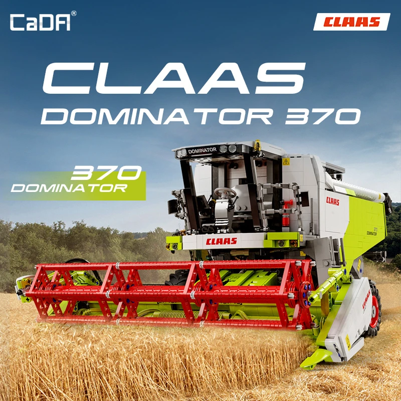 CaDA statybiniai blokai Claas Dominator 370 kombaino mastelis 1:17 58 cm 4567 elementai