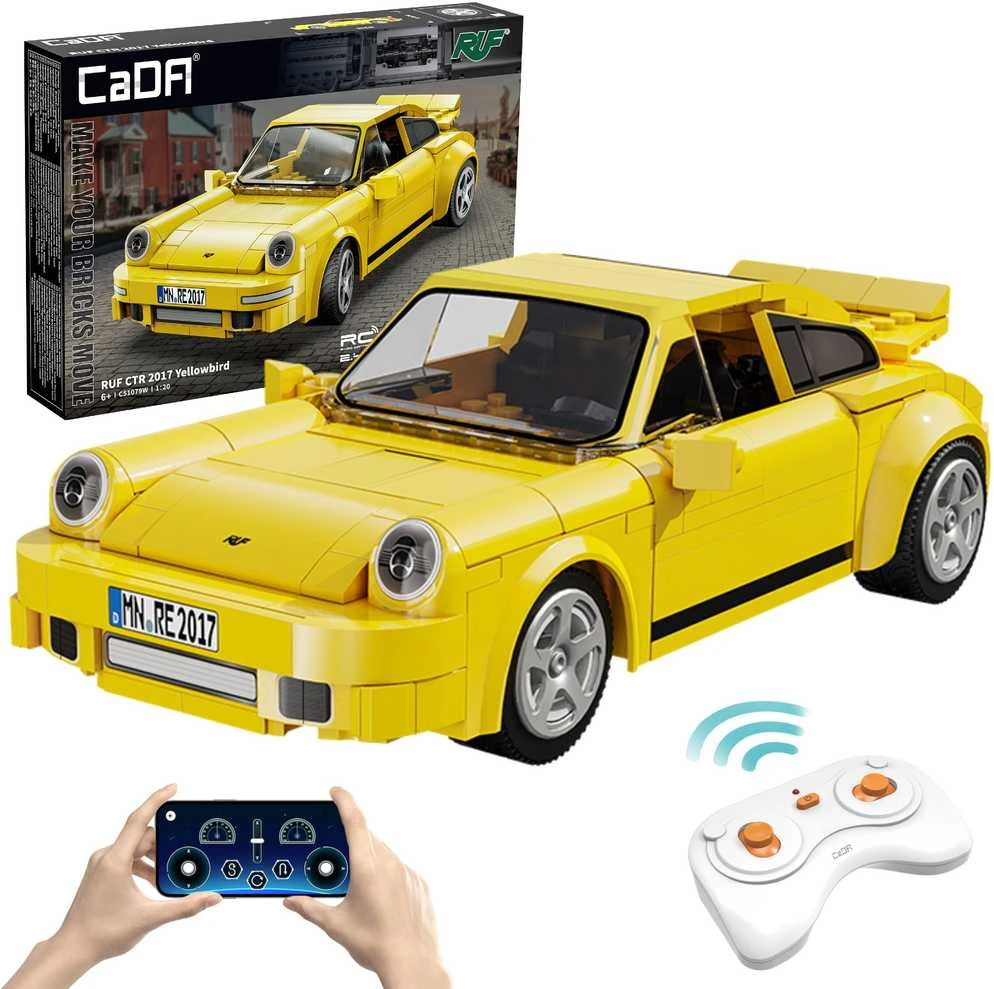 CADA BLOKŲ RINKINYS RUF CTR 2017 YELLOWBIRD NUOTOLINIO PULTO VALDYMAS AUTOMOBILIS 222 EL
