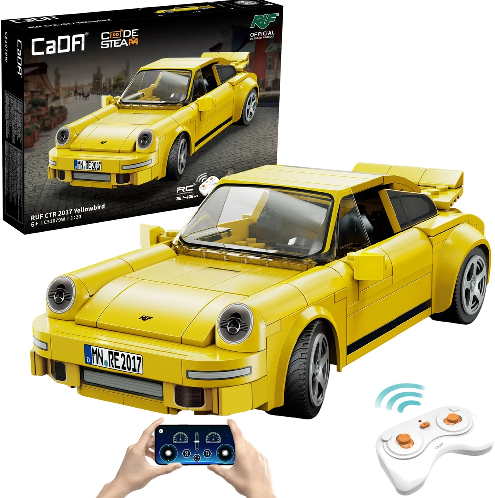 CADA BLOKŲ RINKINYS RUF CTR 2017 YELLOWBIRD NUOTOLINIO PULTO VALDYMAS AUTOMOBILIS 222 EL