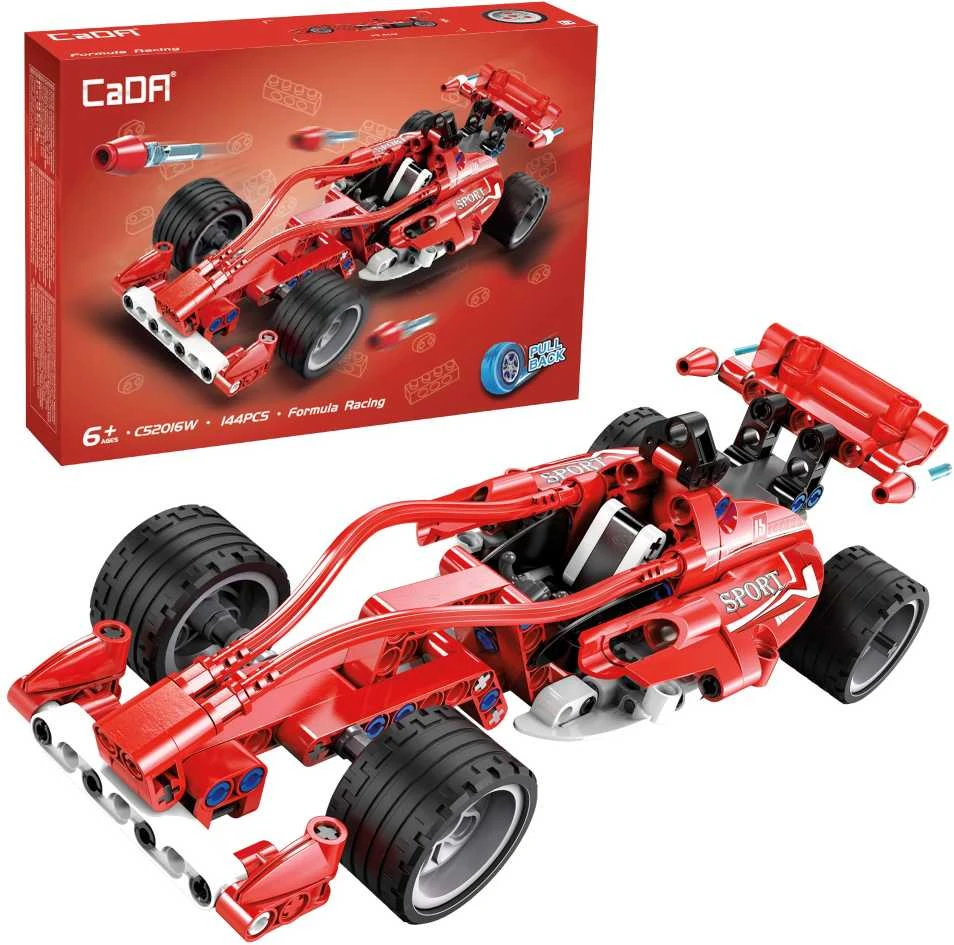 CaDA Statybiniai blokai Sportinis automobilis 23 cm Formula Racing Car 144 vnt