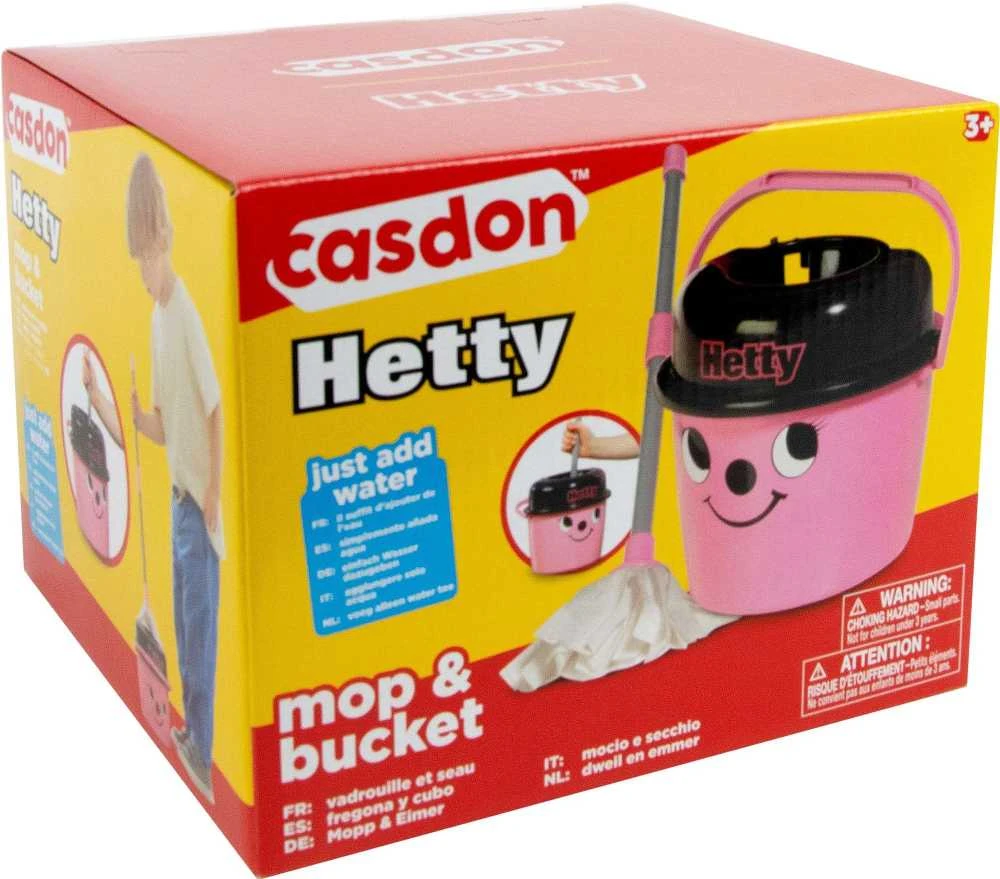 Rinkinys Valymo Šluostė Ir Kibiras Hetty Vaikams Casdon 42 cm
