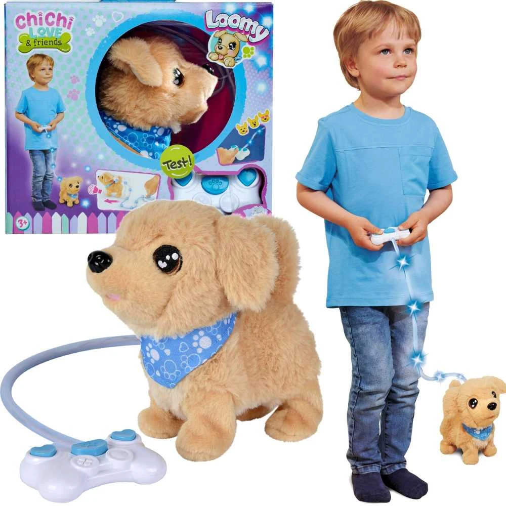 IInteraktyvus pliušinis šuo su pavadėliu Simba Chi Chi Love Loomy