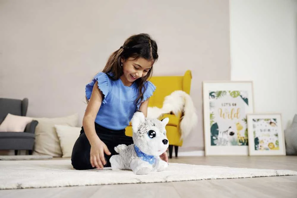 Simba Minkštas pliušinis interaktyvus husky šuo Chi Chi Love