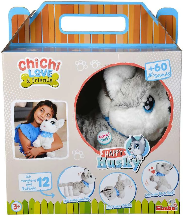 Simba Minkštas pliušinis interaktyvus husky šuo Chi Chi Love
