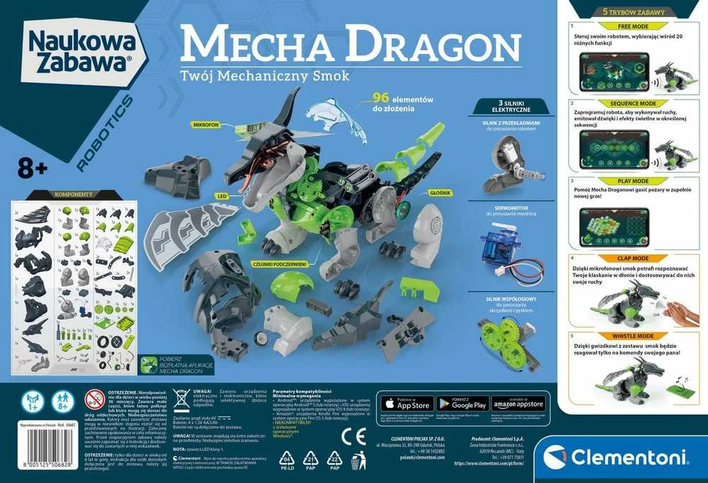Robotikos konstravimo rinkinys - Mecha Dragon - Clementoni 50682