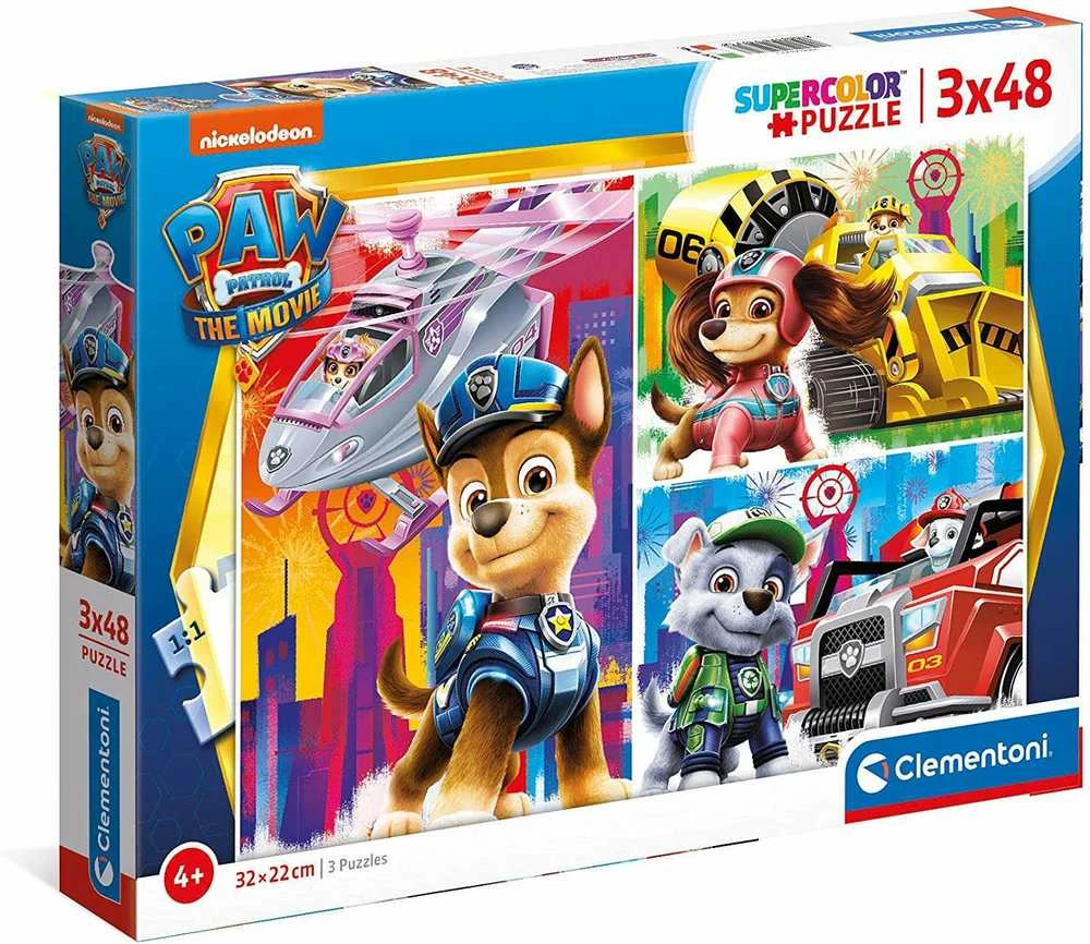 Clementoni Dėlionė 3x48 vnt. - Šunyčiai patruliai (PAW Patrol)