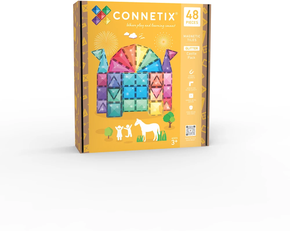 CONNETIX magnetinis konstruktorius - Glitter Castle Pack 48d.