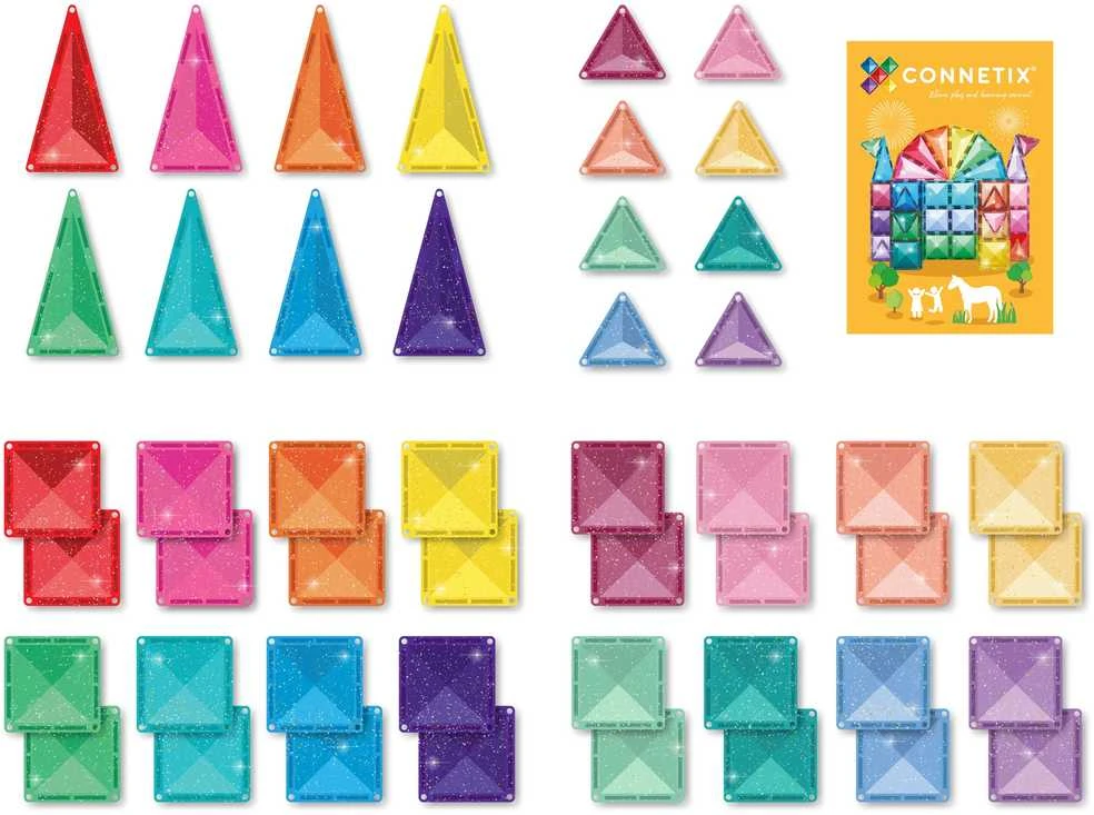 CONNETIX magnetinis konstruktorius - Glitter Castle Pack 48d.