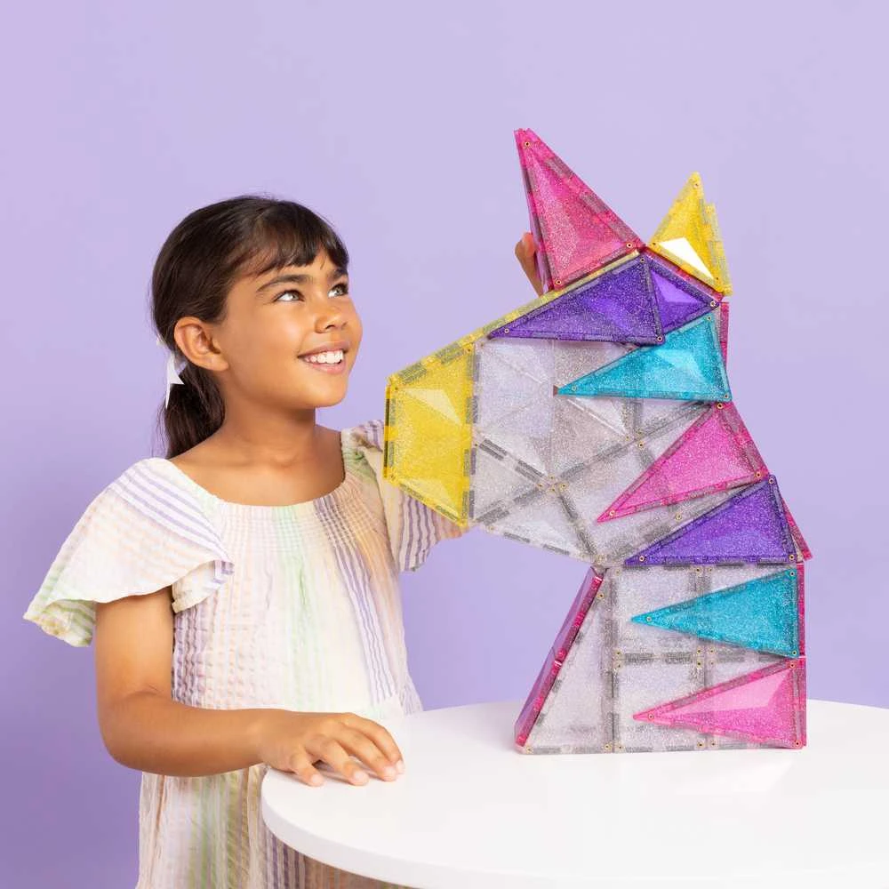 CONNETIX magnetinis konstruktorius 56d. Glitter Unicorn Pack