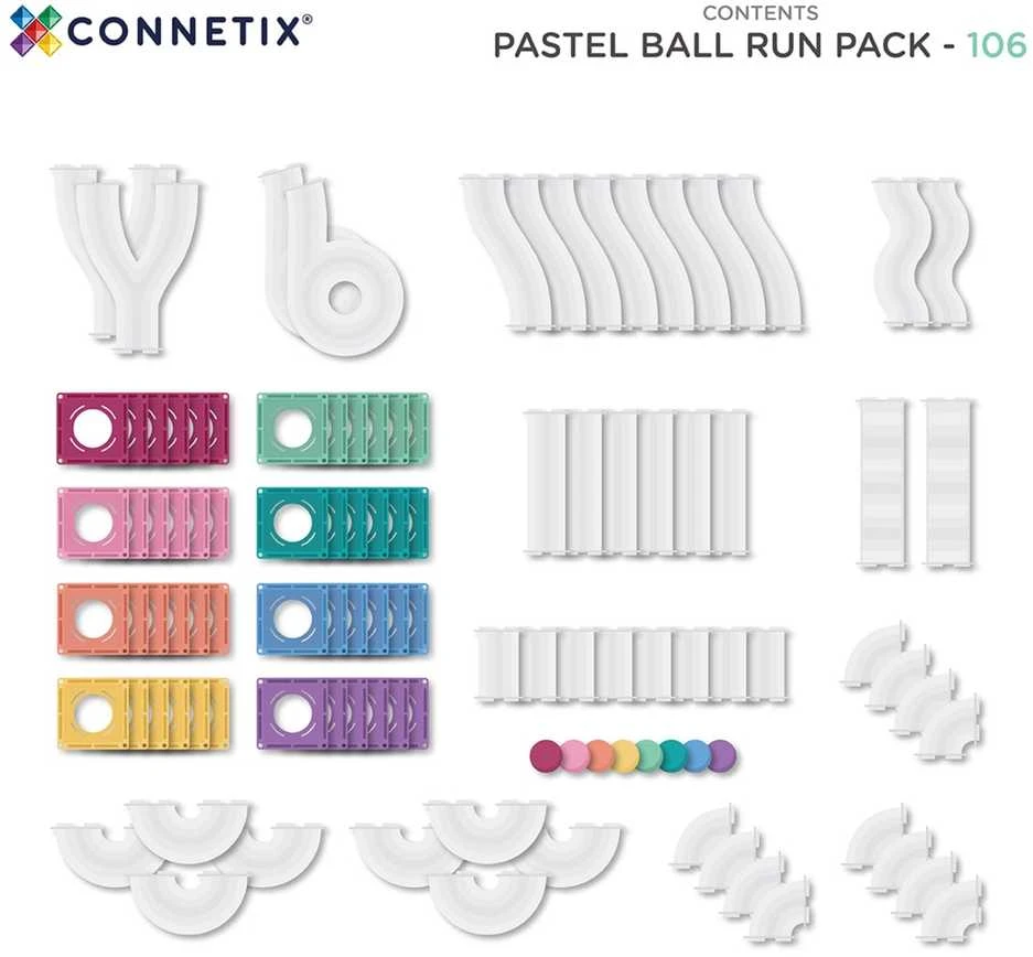 Connetix Pastelinė kamuoliukų trasa 106 dalys