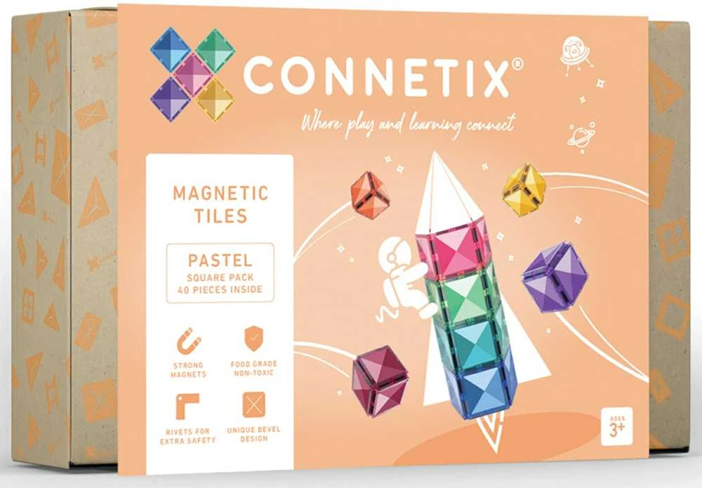 CONNETIX Magnetinis konstruktorius 40d. Kvadratai