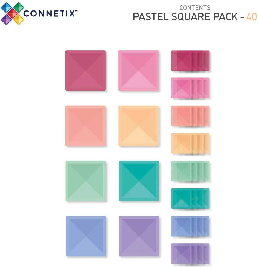 CONNETIX Magnetinis konstruktorius 40d. Kvadratai