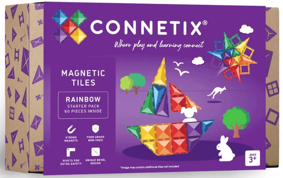 Magnetinis konstruktorius Connetix  Rainbow Starter Pack, 60 dalių