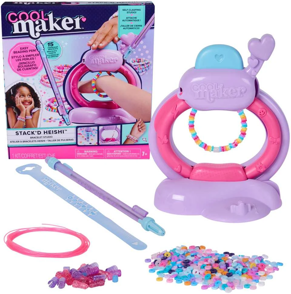 Apyrankių vėrimo rinkinys COOL MAKER Stack'd Heishi Bracelet Studio