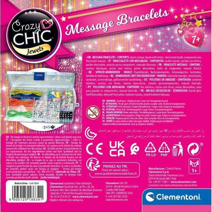 Clementoni: beprotiškas prašmatnus - apyrankės su žinute