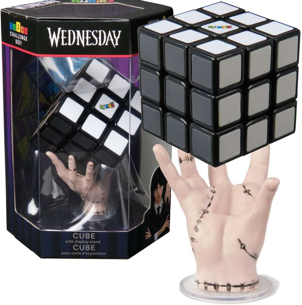 Spin Master Cube Originalus Rubiko kubas Trečiadienis 3x3 + Ponas Rankų stovas